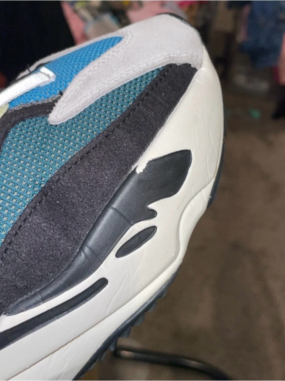 Yeezy Kids Sneakers in Gray, Blue, Black & Cream - Picture 12 of 12